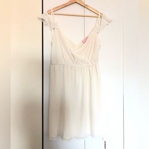 Best Society Women’s Sundress Ruffle Off-The-Shoulder Fairy A-Line Dress Size L